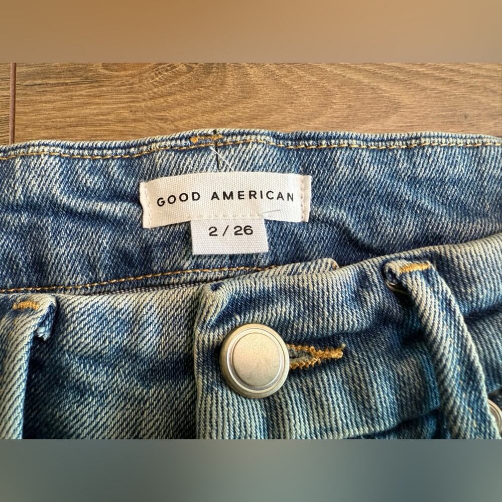 NWT Good American Good Vintage Straight Leg Ankle Jeans in Blue800 Size 2/26 - Picture 9 of 14